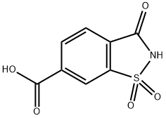 3-OXO-2,3-DIHYDRO-1,2-BENZISOTHIAZOLE-6-CARBOXYLIC ACID 1,1-DIOXIDE Structure