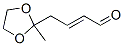 2-Butenal,  4-(2-methyl-1,3-dioxolan-2-yl)- Structure
