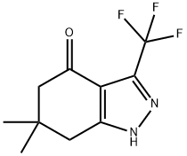 6,6-dimethyl-3-(trifluoromethyl)-6,7-dihydro-1H-indazol-4(5H)-one 구조식 이미지