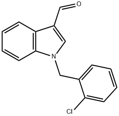 1-(2-클로로-벤질)-1H-인돌-3-카르발데하이드 구조식 이미지