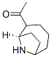 Ethanone, 1-(9-azabicyclo[4.2.1]non-2-yl)-, (1R-exo)- (9CI) Structure