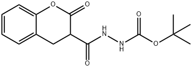 2-[(3,4-Dihydro-2-oxo-2H-1-benzopyran-3-yl)carbonyl]hydrazinecarboxylic Acid 1,1-DiMethylethyl Ester 구조식 이미지