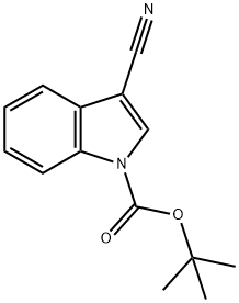 tert-butyl 3-cyano-1H-indole-1-carboxylate 구조식 이미지