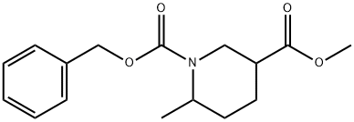 1-벤질3-메틸6-메틸피페리딘-1,3-디카르복실레이트 구조식 이미지
