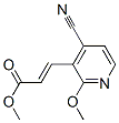 2-Propenoic  acid,  3-(4-cyano-2-methoxy-3-pyridinyl)-,  methyl  ester,  (2E)- Structure