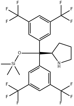 Pyrrolidine,  2-[bis[3,5-bis(trifluoromethyl)phenyl][(trimethylsilyl)oxy]methyl]-,  (2R)- 구조식 이미지