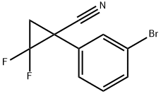 1-(3-브로모-페닐)-2,2-디플루오로-시클로프로판카르보니트릴 구조식 이미지