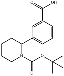 2-(3-카르복시-페닐)-피페리딘-1-카르복시산tert-부틸에스테르 구조식 이미지