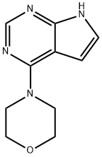 4-(4-MORPHOLINYL)-1H-PYRROLO[2,3-D]피리미딘 구조식 이미지