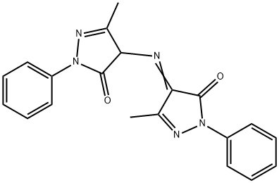 4-[(1,5-Dihydro-3-methyl-5-oxo-1-phenyl-4H-pyrazol-4-ylidene)amino]-2,4-dihydro-5-methyl-2-phenyl-3H-pyrazol-3-one Structure