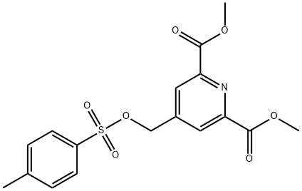 4-[[[(4-Methylphenyl)sulfonyl]oxy]Methyl]-2,6-pyridinedicarboxylic Acid 2,6-DiMethyl Ester Structure