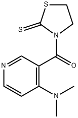 3-[[4-(Dimethylamino)-3-pyridinyl]carbonyl]-2-thiazolidinethione Structure