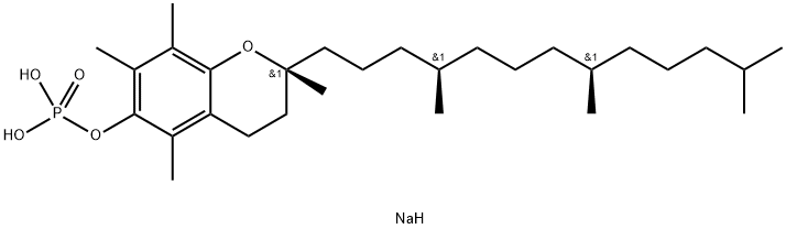 disodium dihydrogen phosphate [2R[2R*(4R*,8R*)]]-3,4-dihydro-2,5,7,8-tetramethyl-2-(4,8,12-trimethyltridecyl)-2H-benzopyran-6-olate Structure