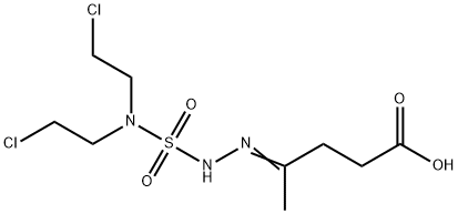 4-[2-[Bis(2-chloroethyl)sulfamoyl]hydrazono]pentanoic acid Structure