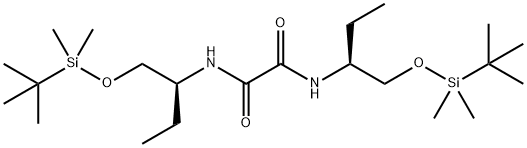 N,N'-Bis[(S)-1-(tert-ButyldiMethylsilyloxyMethyl)propyl]ethanediaMide Structure