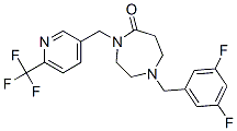 1-(3,5-DIFLUOROBENZYL)-4-([6-(TRIFLUOROMETHYL)PYRIDIN-3-YL]METHYL)-1,4-DIAZEPAN-5-ONE Structure