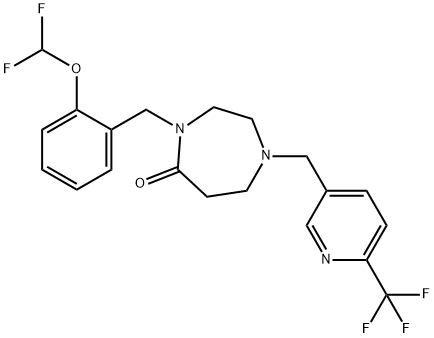 4-(2-PHENYLETHYL)-1-([6-(TRIFLUOROMETHYL)PYRIDIN-3-YL]METHYL)-1,4-DIAZEPAN-5-ONE Structure