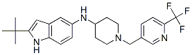 2-TERT-BUTYL-N-(1-([6-(TRIFLUOROMETHYL)PYRIDIN-3-YL]METHYL)PIPERIDIN-4-YL)-1H-INDOL-5-AMINE Structure