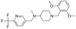 1-(2,6-DIMETHOXYBENZYL)-N-METHYL-N-([6-(TRIFLUOROMETHYL)PYRIDIN-3-YL]METHYL)PIPERIDIN-4-AMINE Structure