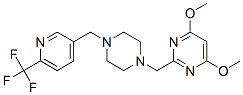 4,6-DIMETHOXY-2-[(4-([6-(TRIFLUOROMETHYL)PYRIDIN-3-YL]METHYL)PIPERAZIN-1-YL)METHYL]PYRIMIDINE Structure