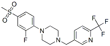 1-[2-FLUORO-4-(METHYLSULFONYL)PHENYL]-4-([6-(TRIFLUOROMETHYL)PYRIDIN-3-YL]METHYL)PIPERAZINE Structure