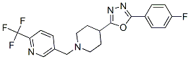 5-((4-[5-(4-FLUOROPHENYL)-1,3,4-OXADIAZOL-2-YL]PIPERIDIN-1-YL)METHYL)-2-(TRIFLUOROMETHYL)PYRIDINE Structure