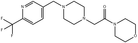 4-[(4-([6-(TRIFLUOROMETHYL)PYRIDIN-3-YL]METHYL)PIPERAZIN-1-YL)ACETYL]MORPHOLINE Structure