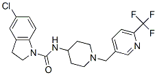 5-CHLORO-N-(1-([6-(TRIFLUOROMETHYL)PYRIDIN-3-YL]METHYL)PIPERIDIN-4-YL)INDOLINE-1-CARBOXAMIDE Structure