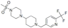 1-(METHYLSULFONYL)-4-(1-([6-(TRIFLUOROMETHYL)PYRIDIN-3-YL]METHYL)PIPERIDIN-4-YL)PIPERAZINE 구조식 이미지