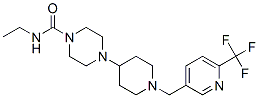 N-ETHYL-4-(1-([6-(TRIFLUOROMETHYL)PYRIDIN-3-YL]METHYL)PIPERIDIN-4-YL)PIPERAZINE-1-CARBOXAMIDE Structure