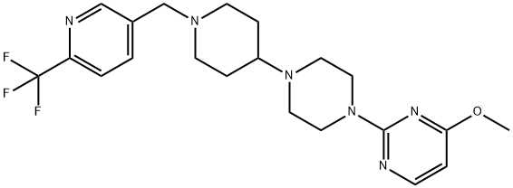 4-METHOXY-2-[4-(1-([6-(TRIFLUOROMETHYL)PYRIDIN-3-YL]METHYL)PIPERIDIN-4-YL)PIPERAZIN-1-YL]PYRIMIDINE Structure