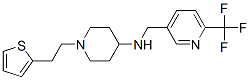1-[2-(2-THIENYL)ETHYL]-N-([6-(TRIFLUOROMETHYL)PYRIDIN-3-YL]METHYL)PIPERIDIN-4-AMINE 구조식 이미지