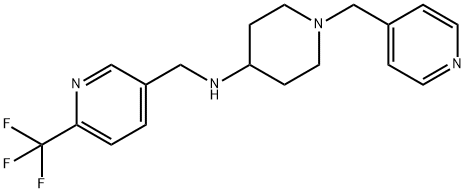 1-(PYRIDIN-4-YLMETHYL)-N-([6-(TRIFLUOROMETHYL)PYRIDIN-3-YL]METHYL)PIPERIDIN-4-AMINE 구조식 이미지