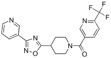 5-([4-(3-PYRIDIN-3-YL-1,2,4-OXADIAZOL-5-YL)PIPERIDIN-1-YL]CARBONYL)-2-(TRIFLUOROMETHYL)PYRIDINE Structure