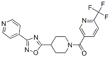 5-([4-(3-PYRIDIN-4-YL-1,2,4-OXADIAZOL-5-YL)PIPERIDIN-1-YL]CARBONYL)-2-(TRIFLUOROMETHYL)PYRIDINE Structure