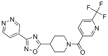 4-[5-(1-([6-(TRIFLUOROMETHYL)PYRIDIN-3-YL]CARBONYL)PIPERIDIN-4-YL)-1,2,4-OXADIAZOL-3-YL]PYRIDAZINE 구조식 이미지