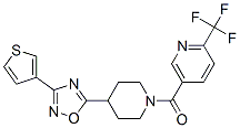 5-((4-[3-(3-THIENYL)-1,2,4-OXADIAZOL-5-YL]PIPERIDIN-1-YL)CARBONYL)-2-(TRIFLUOROMETHYL)PYRIDINE 구조식 이미지