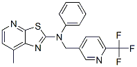 THIAZOLO[5,4-B]PYRIDIN-2-AMINE, 7-METHYL-N-PHENYL-N-[[6-(TRIFLUOROMETHYL)-3-PYRIDINYL]METHYL]- 구조식 이미지