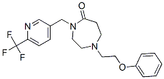 1-(2-PHENOXYETHYL)-4-([6-(TRIFLUOROMETHYL)PYRIDIN-3-YL]METHYL)-1,4-DIAZEPAN-5-ONE Structure