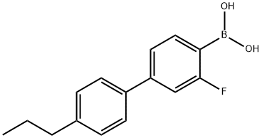 4''-PROPYL-3-FLUOROBIPHENYL-4-BORONIC ACID Structure