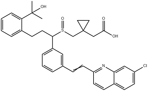 Montelukast Sulfoxide(Mixture of diastereomers) 구조식 이미지