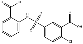 5-[[(2-carboxyphenyl)amino]sulphonyl]-2-chlorobenzoic acid  Structure