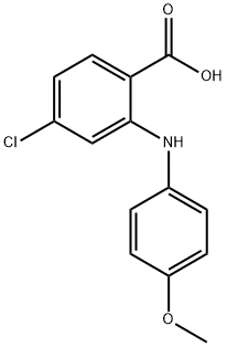 4-CHLORO-2-(4-METHOXY-PHENYLAMINO)-BENZOIC ACID 구조식 이미지