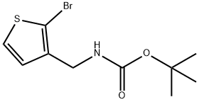 TERT-부틸(2-BROMOTHIEN-3-YL)메틸카르바메이트 구조식 이미지