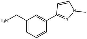 3-(1-METHYL-1H-PYRAZOL-3-YL)벤질아민 구조식 이미지