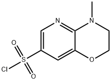 4-METHYL-3,4-DIHYDRO-2H-PYRIDO[3,2-B][1,4]OXAZINE-7-SULFONYL CHLORIDE 구조식 이미지