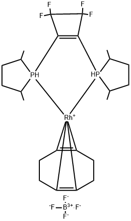 catASium(R)  MQF(R)Rh,  1,2-Bis[(2R,5R)-2,5-dimethyl-phospholanyl]3,3,4,4-tetrafluoro-1-cyclobutene(1,5-cyclooctadiene)rhodium(I)  tetrafluoroborate Structure