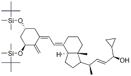 (1R,4R,E)-4-((1R,3aS,7aR,E)-4-((E)-2-((3S,5R)-3,5-bis(tert-butyldiMethylsilyloxy)-2-Methylenecyclohexylidene)ethylidene)-7a-Methyloctahydro-1H-inden-1-yl)-1-cyclopropylpent-2-en-1-ol Structure