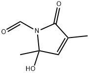 1H-Pyrrole-1-carboxaldehyde, 2,5-dihydro-2-hydroxy-2,4-dimethyl-5-oxo- (9CI) 구조식 이미지