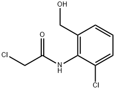 2-클로로-N-[2-클로로-6-(히드록시메틸)페닐]-아세타미드 구조식 이미지